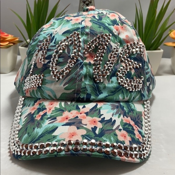 Capelli New York Statement Logo Floral Baseball Cap - Picture 1 of 7